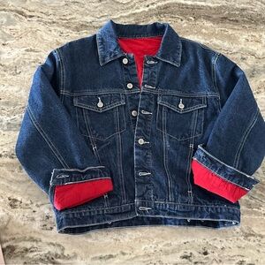John Galt Brandy Melville Denim Jacket with Red Lining